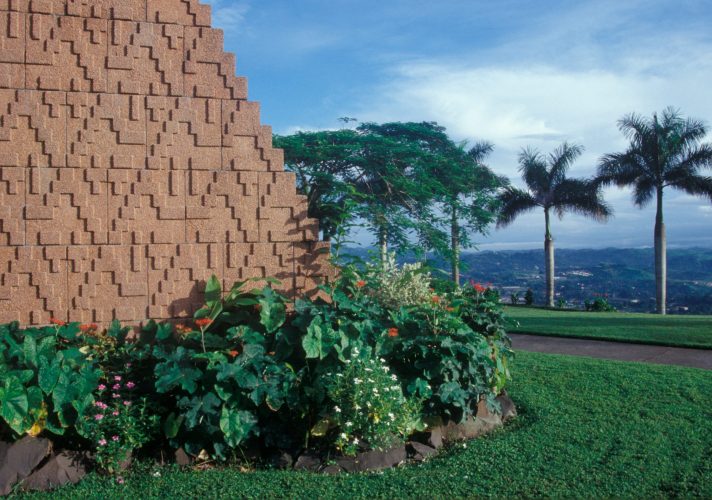 Stonework detail on the Continental Bahá’í House of Worship of Central America (Panama City, Panama), c. 1982